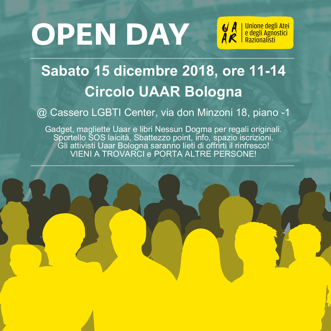 Open Day Uaar Bologna 2018 