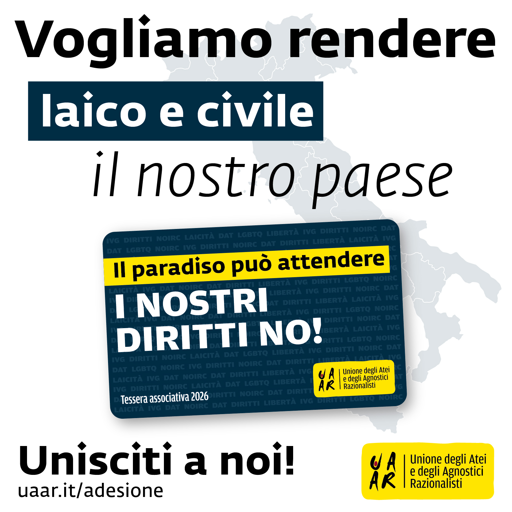 Iscriviti all'UAAR